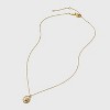 Tiny Tags 14K Gold Ion Plated with Mother of Pearl Inlay Lock Pendant Necklace - Gold - 2 of 4