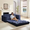 Mjkone 71'' 2-in-1 Convertible Futon Sofa Bed, Corded Fabric Foldable Tufted Buttons Loveseat Sleeper Sofa,Space-Saving - 4 of 4