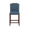 Comfort Pointe Bristol Counter Height Barstool: Espresso Finish, Faux Leather, Nailhead Trim - 4 of 4