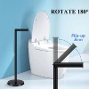 LunaLulinlk Freestanding Toilet Paper Holder with Top Storage Shelf, Modern Bathroom Toilet Paper Roll Holder, Silver - 3 of 4