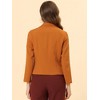 INSPIRE CHIC Women's Open Front Office Long Sleeve Lightweight Printed Floral Crop Suit Blazer - 4 of 4