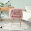 NicBex Accent Chair Faux Fur Modern Lounge Chair Reading Chair Make Up Chair Side Chair Comfy Chair for Living Room, Pink - 3 of 4