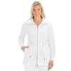 Collections Etc Stylish Cotton Fleece Zip Front Gold Detail Jacket - 2 of 4