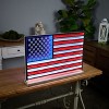 EkkoLights American Flag Infinity Light Display, Dual-Sided Patriotic LED Acrylic Decor, Red White Blue 26.3" by Melrose - 3 of 3