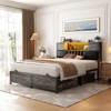 Aheaplus Bed Frame with LED Light and Charging Station - 2 of 4