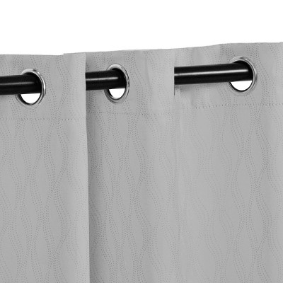 Off-White Textured Blackout Grommet Curtains, 52" x 96" Set of 2