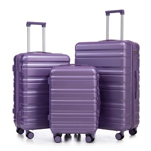 KWPZQEB 3 Piece Luggage Set Carry on Suitcase with ABS+PC hardshell, Spinner Wheels & TSA Lock (20"/24"/28") - 1 of 4