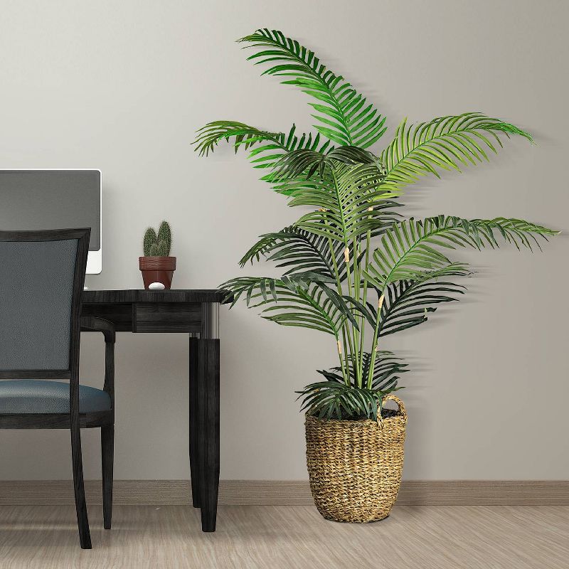 60&#34; x 36&#34; Artificial Areca Palm in Basket with Handles - LCG Florals, 6 of 12