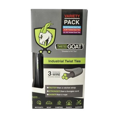Twisted Goat Heavy Duty Reusable Twist Ties Variety Pack – 3ft, 6ft & 10ft Flexible Cargo Ties : Twisted Goat