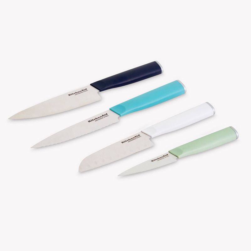 KitchenAid 4pc Chef Knife Set White/Dark Blue/Aqua Blue, 5 of 10