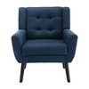 Armchair, Living Room Chairs With Curved Back, Velvet Cushion, 250 Lbs Weight Capacity Ergonomics Chair,abstract,gray,29.5in,2.46ft - 4 of 4