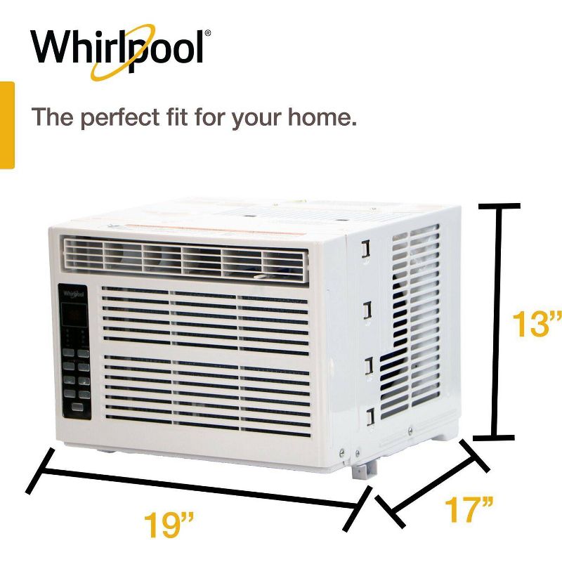 Whirlpool 6000 BTU 115V Window Mounted Air Conditioner and Dehumidifier, 5 of 10
