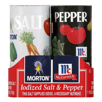 Morton® Iodized Salt & Pepper Shakers - 5.25oz : Target