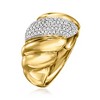 Ross-Simons 0.33 ct. t.w. Diamond Shrimp Ring in 18kt Yellow Gold - 3 of 4