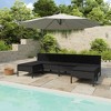 vidaXL Outdoor Lounge Set - 6 Piece Patio Furniture Set with PE Rattan and Comfortable Cushions - Black - 2 of 4