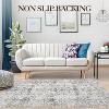 5x7 Washable Boho Rug – Low-Pile Non-Slip Lightweight Carpet for Living Room, Bedroom, Dining, Home Office, Grey - 4 of 4