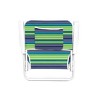 Caribbean Joe Folding Outdoor Portable Beach Chair - Blue/Yellow Stripes - 2 of 4
