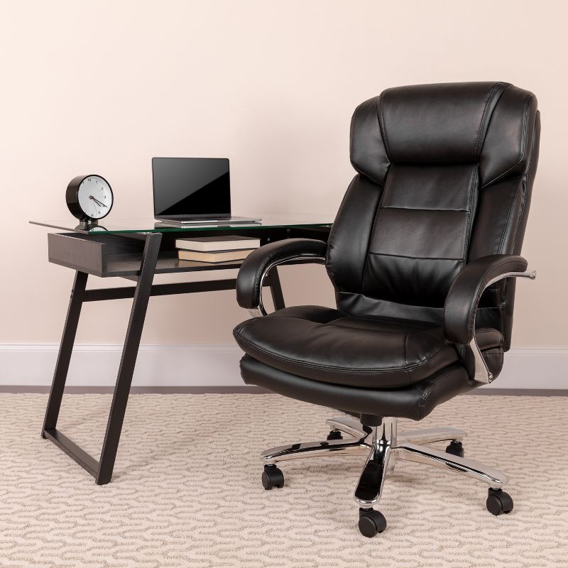 Emma and Oliver 24/7 500 lb. Big & Tall Executive Swivel Ergonomic Office Chair with Loop Arms, 3 of 14