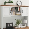 47" Executive Desk with Hutch, Drawers & LED Light, Computer Desk with Charging Station - 4 of 4