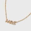 "Mrs" Cubic Zirconia Necklace - Gold: Lobster Claw Clasp, Iron, Glass, Zinc, 16" Chain, Formal Jewelry Accessory - 4 of 4
