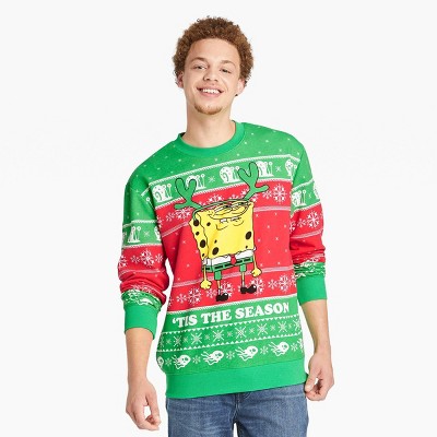 Men S Spongebob Squarepants Sweatshirt Green S Target