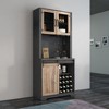 TIRAMISUBEST 31 Inch Farmhouse Barn Door Bar Cabinet For Living Room, Dining Room - 2 of 4