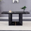 NicBex Dining Room Table Modern Dining Table Counter Height Table with Unique Base Design for Living Room, Black - 3 of 4
