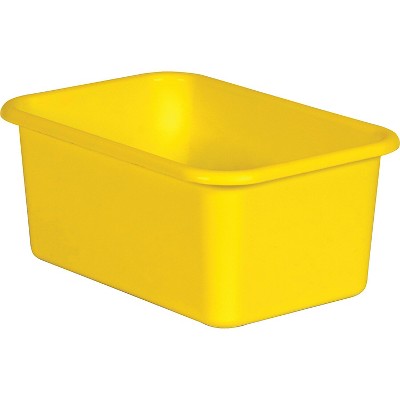 Yellow Small Plastic Stackable Storage Bins, Pack of 6