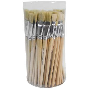 School Smart Wedge Foam Paint Brushes, Assorted Sizes, Pack of 48