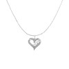 Haus of Brilliance Silver 1/4 cttw Diamond Engraved "Mom" in Heart Pendant Necklace - 3 of 4