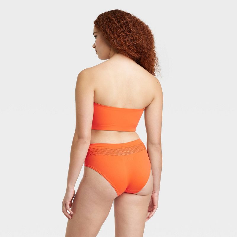 Women's Seamless Hipster Underwear - Auden™ Orange, 6 of 6
