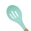 Unique Bargains Spoon Hand Wash Only Wooden Handle Slotted Spoon Silicone Wooden Handle 12.6" 1 Pc - 4 of 4