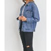 Women's Oversized Denim Jacket - JUST BLACK DENIM - 3 of 4