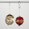 3.75"H Sullivans Dark Red Ball Box Christmas Ornaments Set of 2, Christmas Tree Decor - 3 of 3
