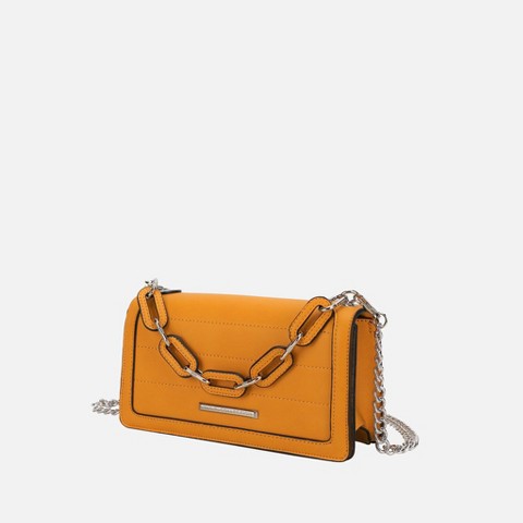 MKF Collection Mini Handbag Chain Convertible Crossbody Vegan Leather, Dora – MKF Collection - Yellow