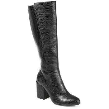 Journee Collection Womens Tavia Tru Comfort Foam Block Heel Knee High Boots