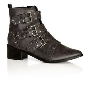 Women's Plus Size WIDE FIT Zeta Boot - charcoal | CITY CHIC - 1 of 3