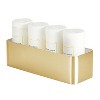 mDesign 3-Roll Steel Toilet Paper Storage Holder Soft Brass (25982) - 4 of 4
