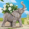 Collections Etc Hand-Painted Detailed Elephant Planter Gray - 3 of 3