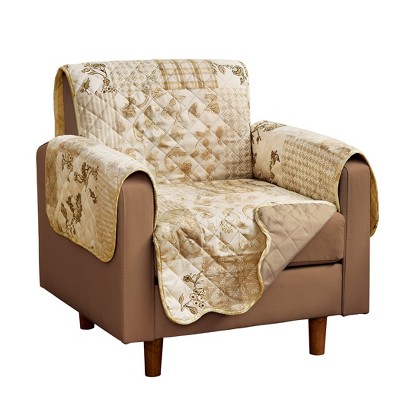 Collections Etc Garden Floral Patchwork Scalloped Edge Furniture Protector