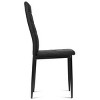 Tangkula Set of 4 Dining Chairs Metal Frame High Back Fabric Cushion Kitchen - 4 of 4