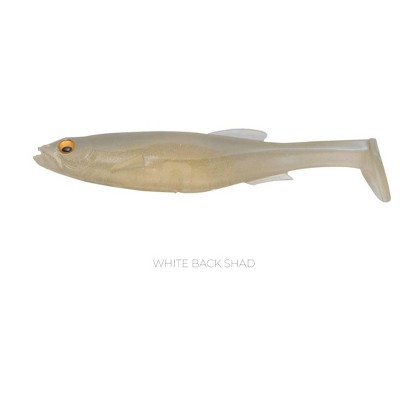 Megabass Magdraft Soft Swimbaits, White Back Shad, 6