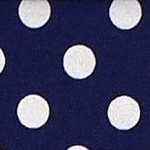 navy w- white polka dot