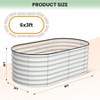 GustoWave Raised Garden Bed, Garden Boxes Outdoor, Open-Ended Base Galvanized Planter, Planter Raised Boxes, Rubber Edge - 2 of 4