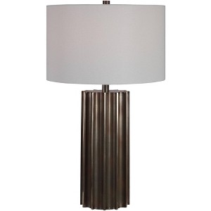 Uttermost Khalio Aged Gunmetal Fluted Table Lamp - 1 of 1