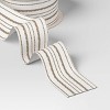 30' Christmas Fabric Ribbon White Satin Gold Glitter Stripes - Wondershop™ - 3 of 3