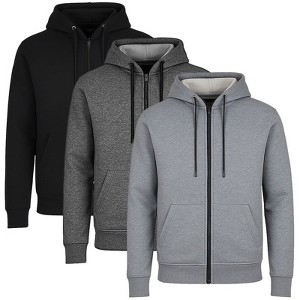 Blue Ice Men’s Fleece Lined Full-Zip Hoodie -3 Pack - 1 of 4