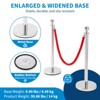 Coucheta Commercial Stainless Steel Stanchion Posts with Red Velvet Ropes, Quick Setup, Crowd Control Posts and Ropes, Event Barrier with Hollow Base - 2 of 4