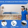 6ft Mid-Size Table Tennis Table Foldable & Portable Ping Pong Table Set with Net, 2 Table Tennis Paddles and 3 Balls , Cyan - 2 of 4