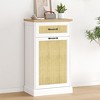 Tilt Out Trash Can Cabinet, Hidden Trash Bin Cabinet Storage Holder, Freestanding Garbage Can Cabinet for Kitchen Dining Living Room - 2 of 4